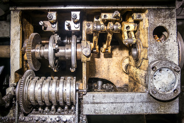 Obraz na płótnie Canvas close up detail of mille machine
