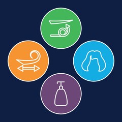 Set of 4 shampoo outline icons