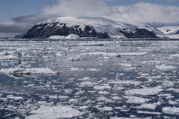 Glacial landscape in Antarctica