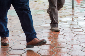People walking in the street