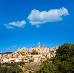 Fototapeta na wymiar Chelva village skyline in Valencia