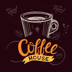 Coffee poster for restaurant and cafe.