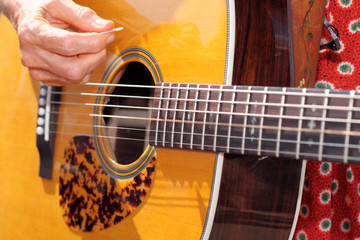 Fototapeta premium Musician playing guitar
