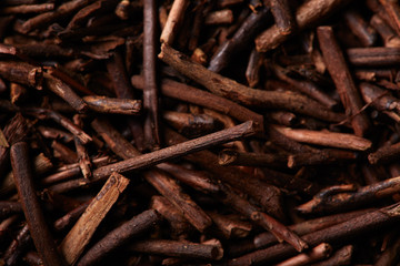 kukicha tea macro detail texture