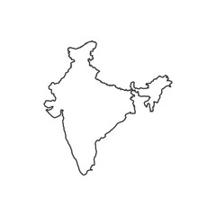 India map silhouette