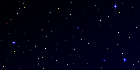 Panoramic view of night starry sky. 2