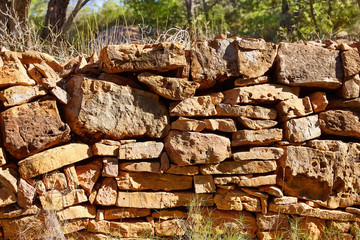 Stone masonry Sierra Calderona of Valencia