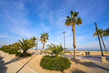 Valencia La Malvarrosa beach arenas Spain