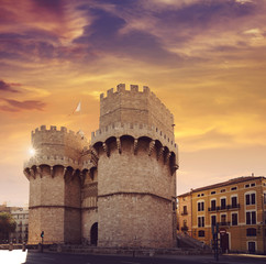 Torres de Serrano towers in Valencia