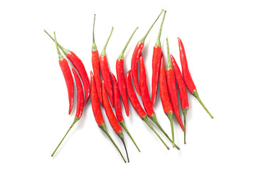 Bunch of red chili peppers