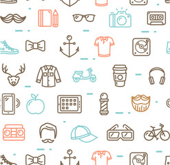 Hipster Pattern Background. Vector