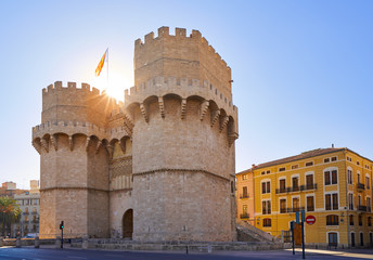 Torres de Serrano towers in Valencia