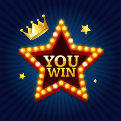 Winner Success Achievement Concept. Vector