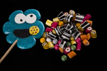 Colorful candy's and lollipop's