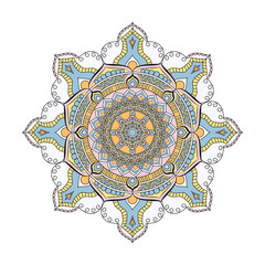Flower Mandalas. Vintage decorative elements. Oriental pattern, vector illustration. Islam, Arabic, Indian, turkish, pakistan, chinese, ottoman motifs