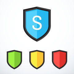 Set of shield icons