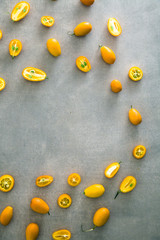 Fototapeta na wymiar Orange fruit variety