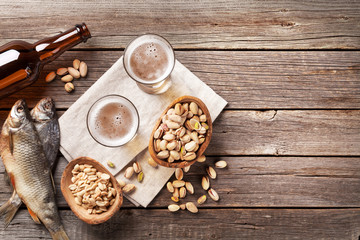 Beer and snacks