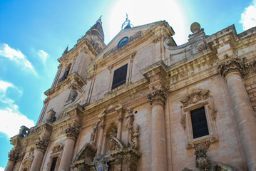Fototapeta na wymiar Cathedral of St. John the Baptist in Ragusa. Sicily 