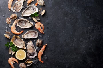 Keuken foto achterwand Schaaldieren Vers zee-eten