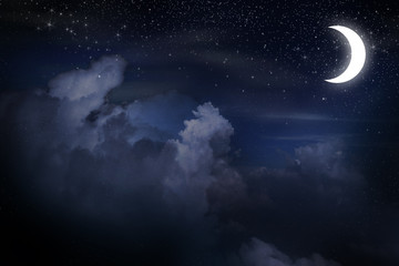 Obraz na płótnie Canvas Abstract night sky with stars