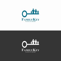 family key logo in vector