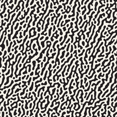 Vector Seamless Grunge Pattern. Black and White Organic Shapes. Messy Spots Texture.