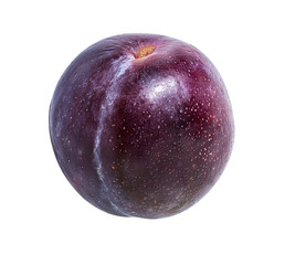 plum on a white