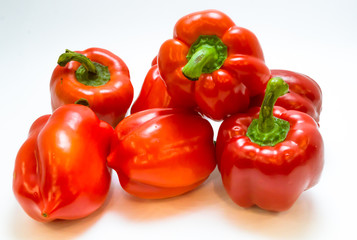 bell pepper (bulgarian pepper) isolated on white background.