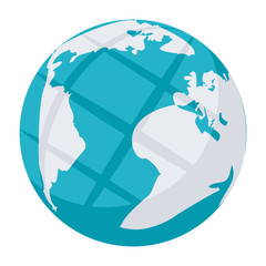 Internet or globe icon, vector illustration in flat style