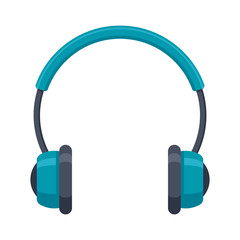 Headphones icon, vector illustration in flat design