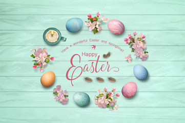 Easter Top View Background