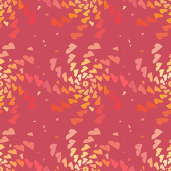 Fototapeta na wymiar Cute seamless pattern with color hearts. Background, card.