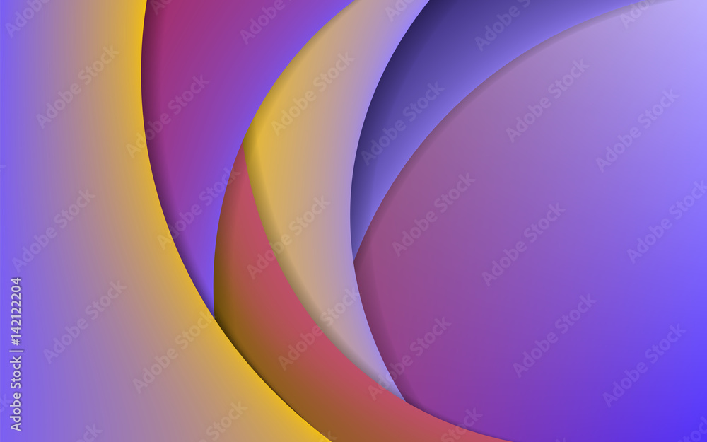 Poster сolorful horizontal banner in a modern material design style. abstract background with gradient. cur