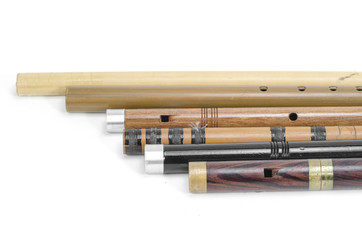set of Thai Flutes are made from wood, Thailand