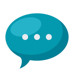 Speech bubble icon, vector illustration in flat style