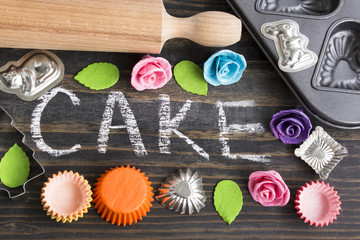 Word Cake with Accessories for Cakes