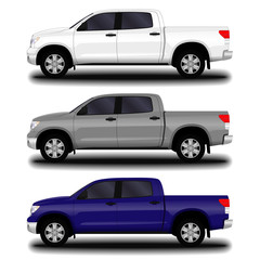 realistic car. Pickup set. © kupchynskyi12