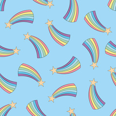 Rainbow. Colorful vector seamless pattern