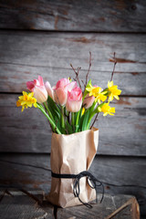 Springtime flower bouquet