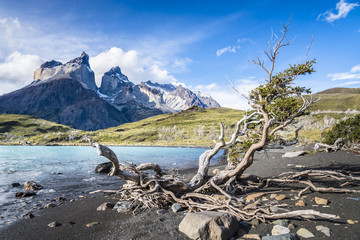 Fototapeta na wymiar Unusual Torres del Paine National Park, Patagonia, Chile