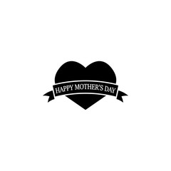 Beautiful heart with ribbon