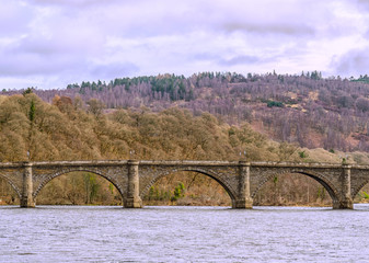 Ancient Bridge Dunkeld Scotland. Over the River Tay.