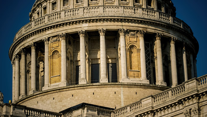  dome of St Paul's Cathedral in St Paul's Churchyard, London