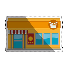 Obraz premium Store shop building icon vector illustration graphic design