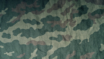 Old camouflage cloth pattern.
