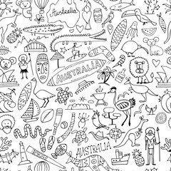 Australia icons set, sketch for your design