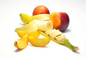 Banana and peach