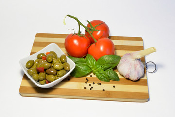 Pasta souce ingredients, Italian rustic cooking
