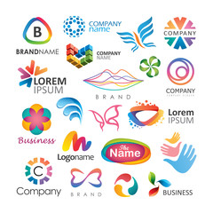 Abstract vector elements for logo design